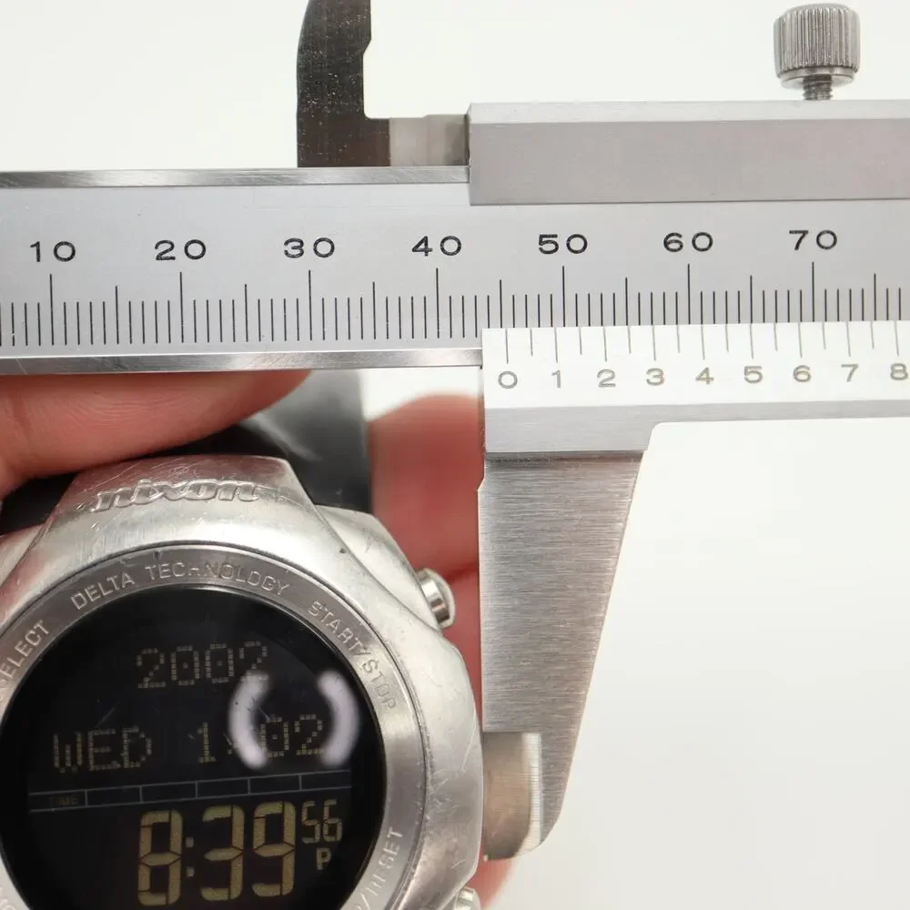 NIXON Change The Delta PU Digital Watch Stainless Steel Black w New Battery